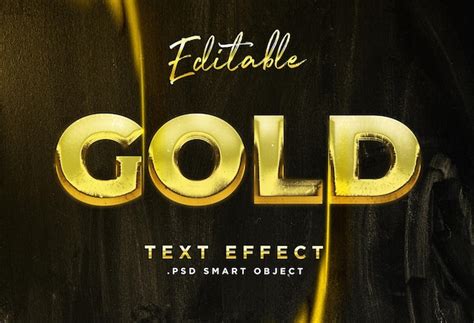 Premium Psd Gold Metal Chrome Text Effect Psd Template For Photoshop