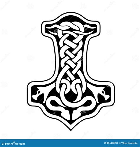 Thor S Hammer Mjolnir Celtic Knot Scandinavian Viking Style Ornament