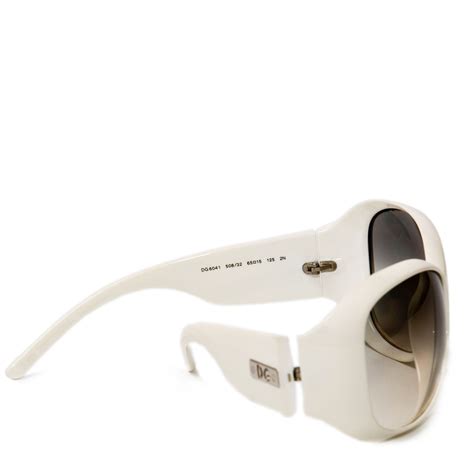 Dolce And Gabbana White Sunglasses Labelcentric