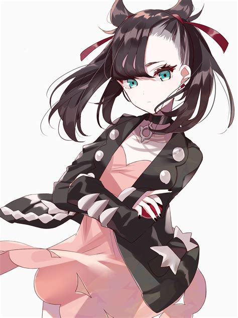 Vertical Pokémon Artwork Jacket Goomrrat Aqua Eyes Marnie Pokemon Dress Portrait