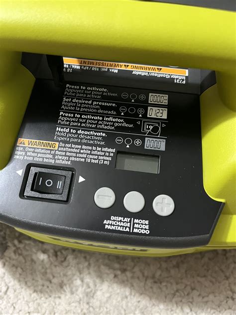 Ryobi P731 One 18v Dual Function Power Inflatordeflator Cordless Air