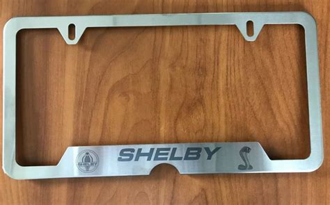 Licence Plate Frames X Shelby Cobra Laser Black Stainless Steel