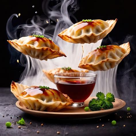 Premium Photo Fried Gyoza Dumplings Traditional Japanese Cuisine