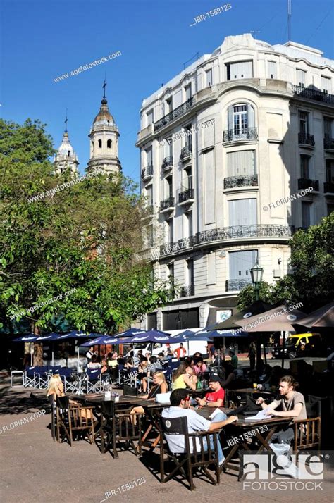 Street Cafes At The Plaza Dorrego Square Tourist Quarter And Historic