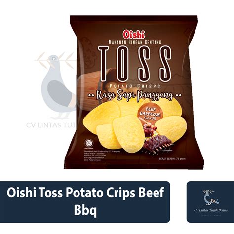 Wholesale Oishi Toss Potato Crisp 75gr Beef Bbq Flavor Crispy Salty