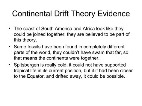 Continental Drift Theory Template Ppt