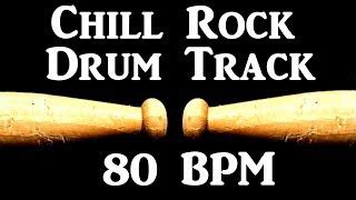 Chill Groove Drum Track 80 BPM Rock Drum Tracks For Bass Guitar