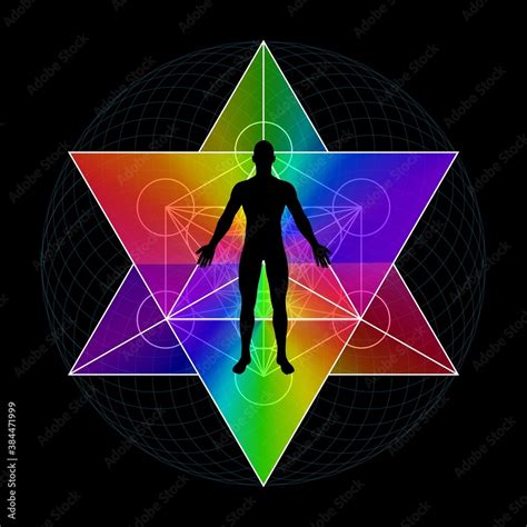 Merkaba Light Body Sacred Geometry Stock Vector Adobe Stock