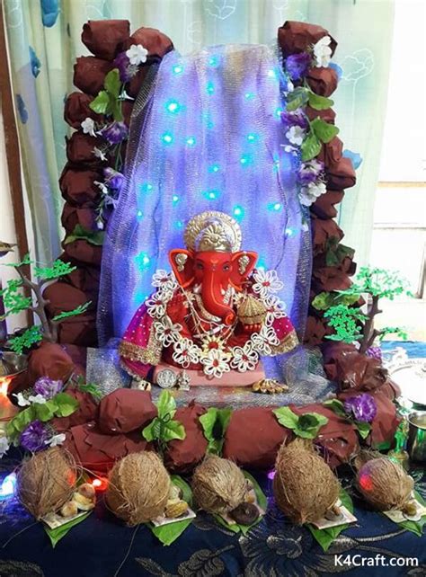 Ganesh Chaturthi Decoration Idea By Priya Mhaiskar K Craft