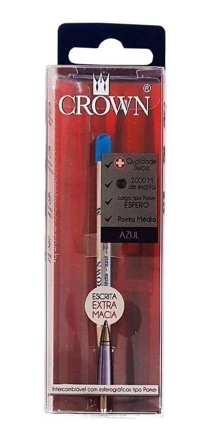 Cartucho Carga Caneta Esfero Azul Crown Tipo Parker A Mercadolivre