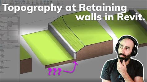 Topography At A Retaining Wall In Revit Tutorial Youtube