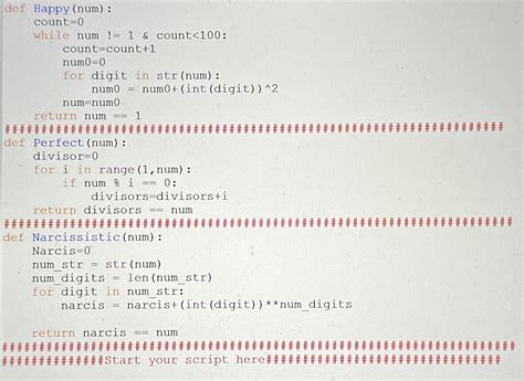 Solved Def Happy Numcount 0while Num ≠1 ﻿and