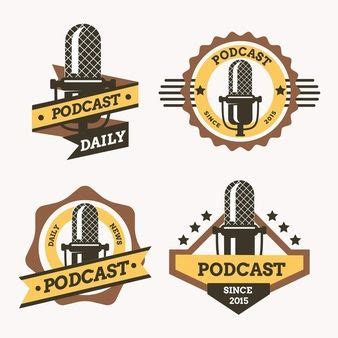 Radio Logo Podcast Towers Wireless Badges Vector Image On Vectorstock