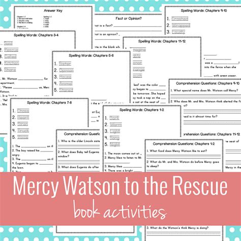 Mercy Watson To The Rescue Comprehension And Activity Pack