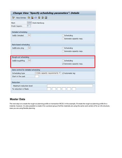 Sap Pp Rough Cut Capacity Planning On Sop Pdf Free Download