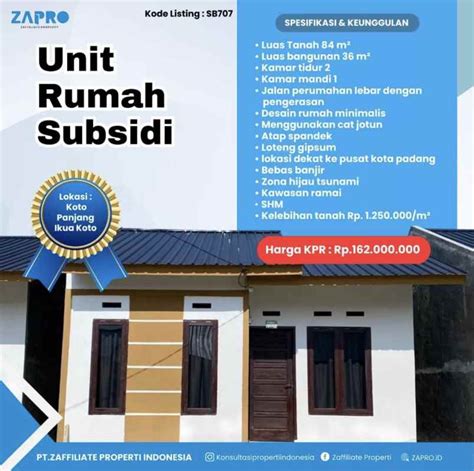 Unit Perumahan Subsidi Murah