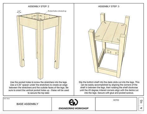 Diy End Table Plans Etsy