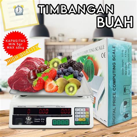 Jual COD Timbangan Buah Sayur Digital Scale 40 Kg Shopee Indonesia