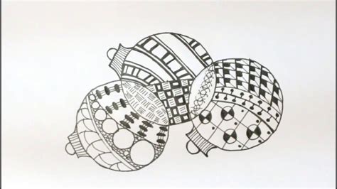 Zentangle Christmas Balls Youtube