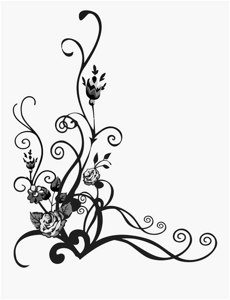 Clipart Flourishes Flower Floral Flourish Vector Png Free