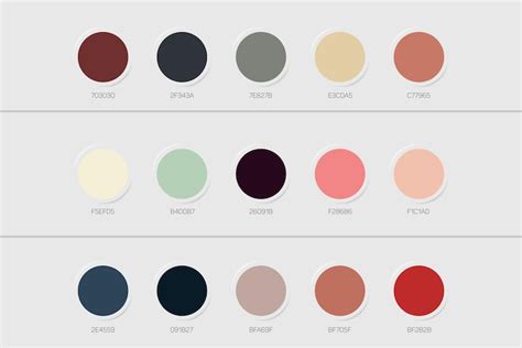 Premium Vector | Vector set of color palette example. color trend for ...