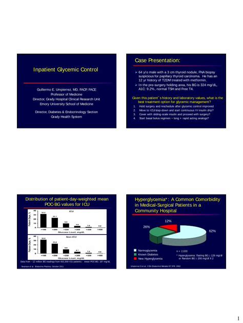 Pdf Case Presentation Inpatient Glycemic Control · Intensive Glucose Management In Rct