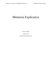 Memoria Explicativa Loteo Alumbrado Docx RED B T LOTEO Y ALUMBRADO