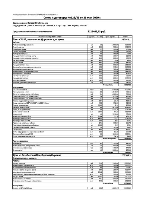 Простые примеры смет, которые за пару минут можно составить в ...