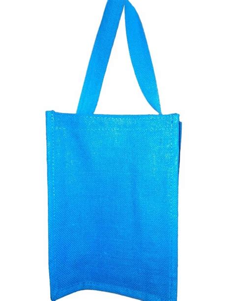 Sky Blue Plain Jute Shopping Bag At Rs Piece Eco Friendly