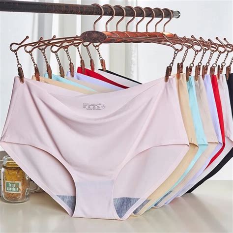 Women S Ice Silk Panties M L XL 2XL Shopee Malaysia