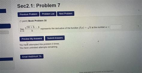 Solved Point Book Problem Limh H H Represents Chegg