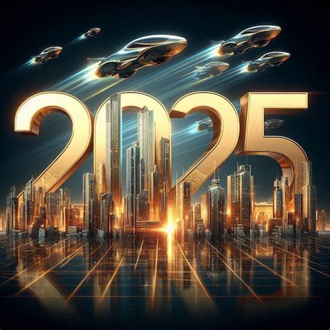 Happy New Year 2025 3d Text Animation Premium Ai Generated Image