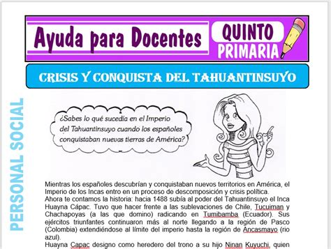 El Gran Tahuantinsuyo Para Quinto De Primaria Ayuda Para Docentes