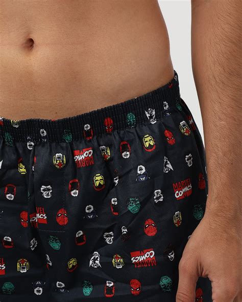 Cueca samba canção estampa os Vingadores azul Marvel FANLAB Oficial