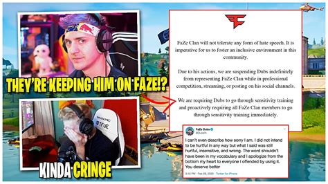 Ninja And Tfue React To Faze Dubs Getting Exposed Dubs Suspended From Faze Clan Youtube