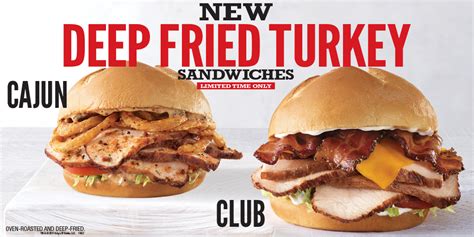 Arby's New Deep Fried Turkey Sandwiches> Club, Cajun & Gobbler - Arby's RVA