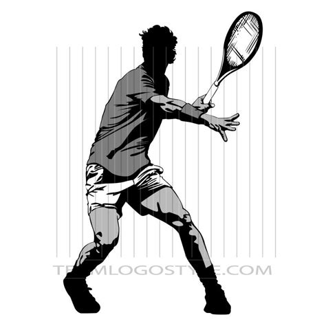 Tennis Player Vector Graphic Tennis Silhouette Image In Vector Format