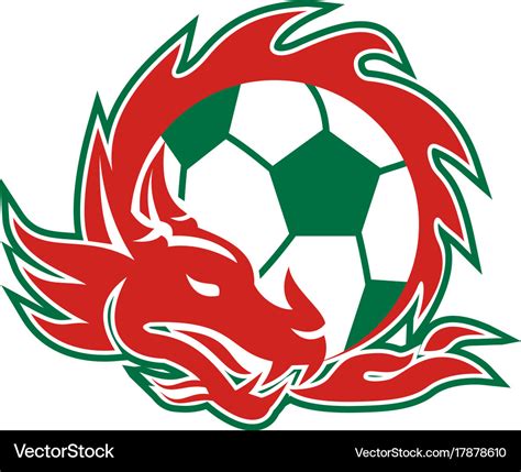 Welsh Dragon Soccer Ball Royalty Free Vector Image