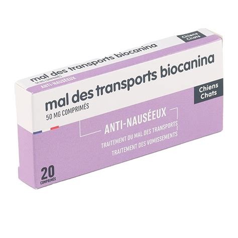 Biocanina Anti nauséeux transports et vomissements comprimés Chien et