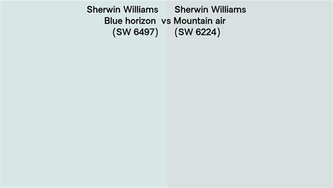 Sherwin Williams Blue Horizon Vs Mountain Air Side By Side Comparison