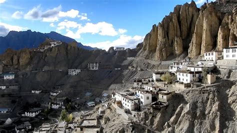 Dhankar Village And Monastery Spiti Valley Himachal Pradesh India