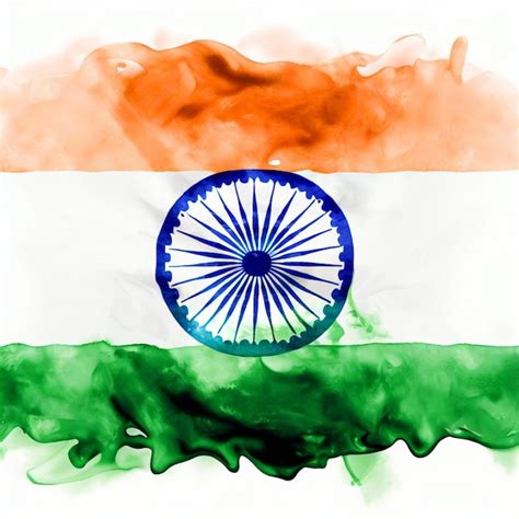 Premium AI Image Photo A India Flag Created With Water Color