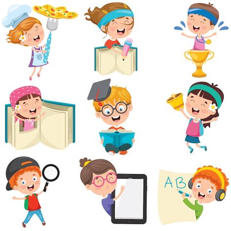 Premium Vector | Cartoon characters doing various activities