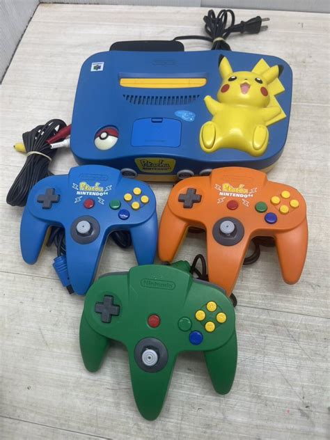 【やや傷や汚れあり】送料無料s85918 Nintendo64 ピカチュウ 本体 任天堂 64 ニンテンドー Nus 101の落札情報詳細