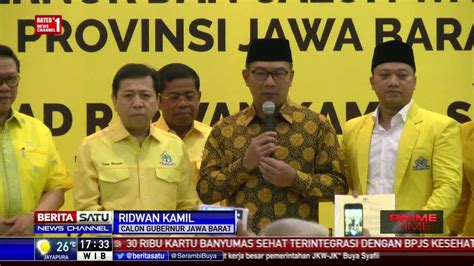 Mendapat Dukungan Dari Golkar Ridwan Kamil Terima Kasih Youtube