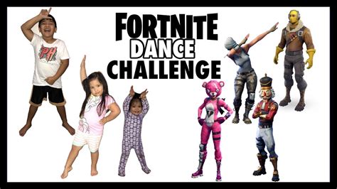 Fortnite Dance Challenge In Real Life All Fortnite Dances Kids