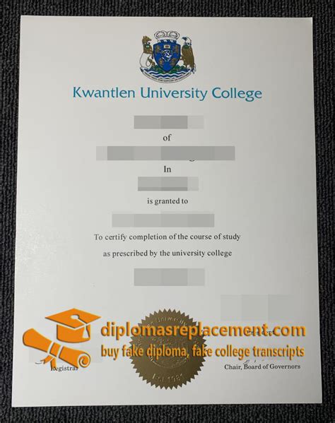 Where To Order A Kwantlen University College Diploma In Canada