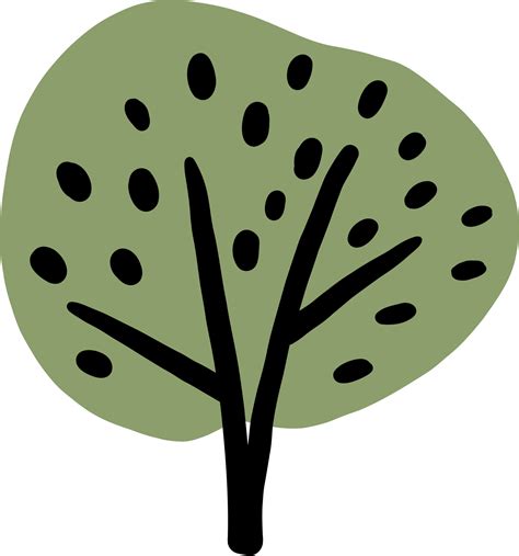 Doodle Tree Freehand Drawing 23448949 PNG