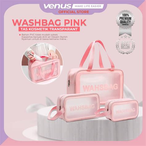 Jual VENUSJKT Tas Kosmetik Transparant WASHBAG Pouch Travel Make Up