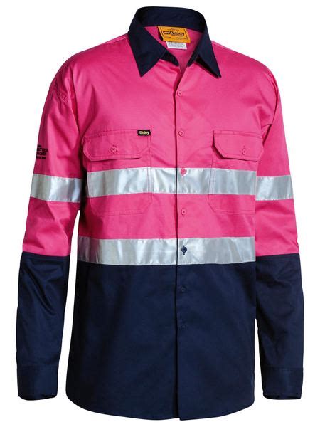 Bisley Taped Hi Vis Cool Lightweight Shirt Long Sleeve Bs6896